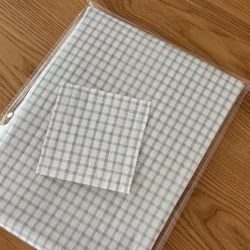 

145cm*50cm Cotton Fabric Blue White Checkered Pattern Suitable For Handmade DIY Tablecloths Bags Fabric