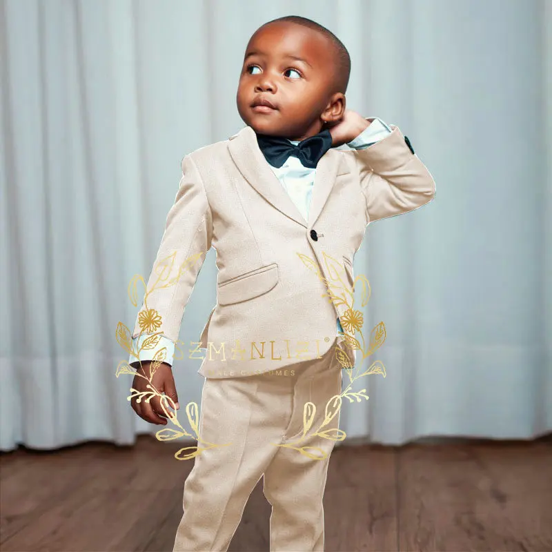 Formal Boys Suit For Wedding Children Dark Green Party Blazers Pants Outfit Kids Costume Gentlemen Prom Tuxedos 2 Pieces Set