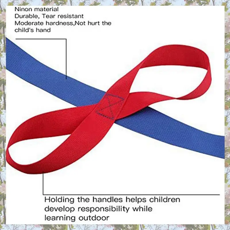 

X18A-5X Children's Walking Ropes For Preschool Daycare School Kids Outdoor Colorful Handles For Up To 12 Children 2 Teachers