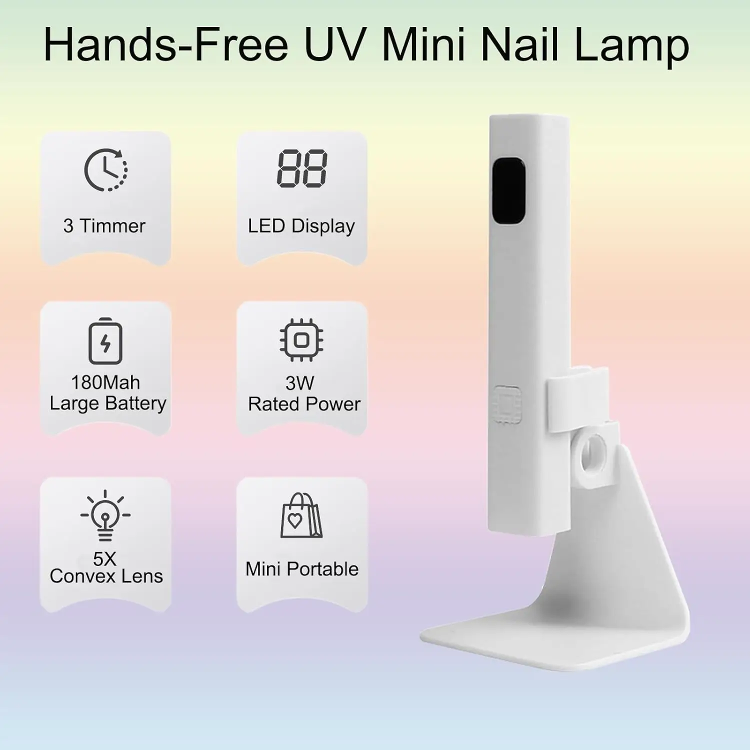 Handheld mini-nagellamp UV LED-nagellamp voor het uitharden van alle gellak USB oplaadbare sneldrogende manicuremachine Nagels Art-tool