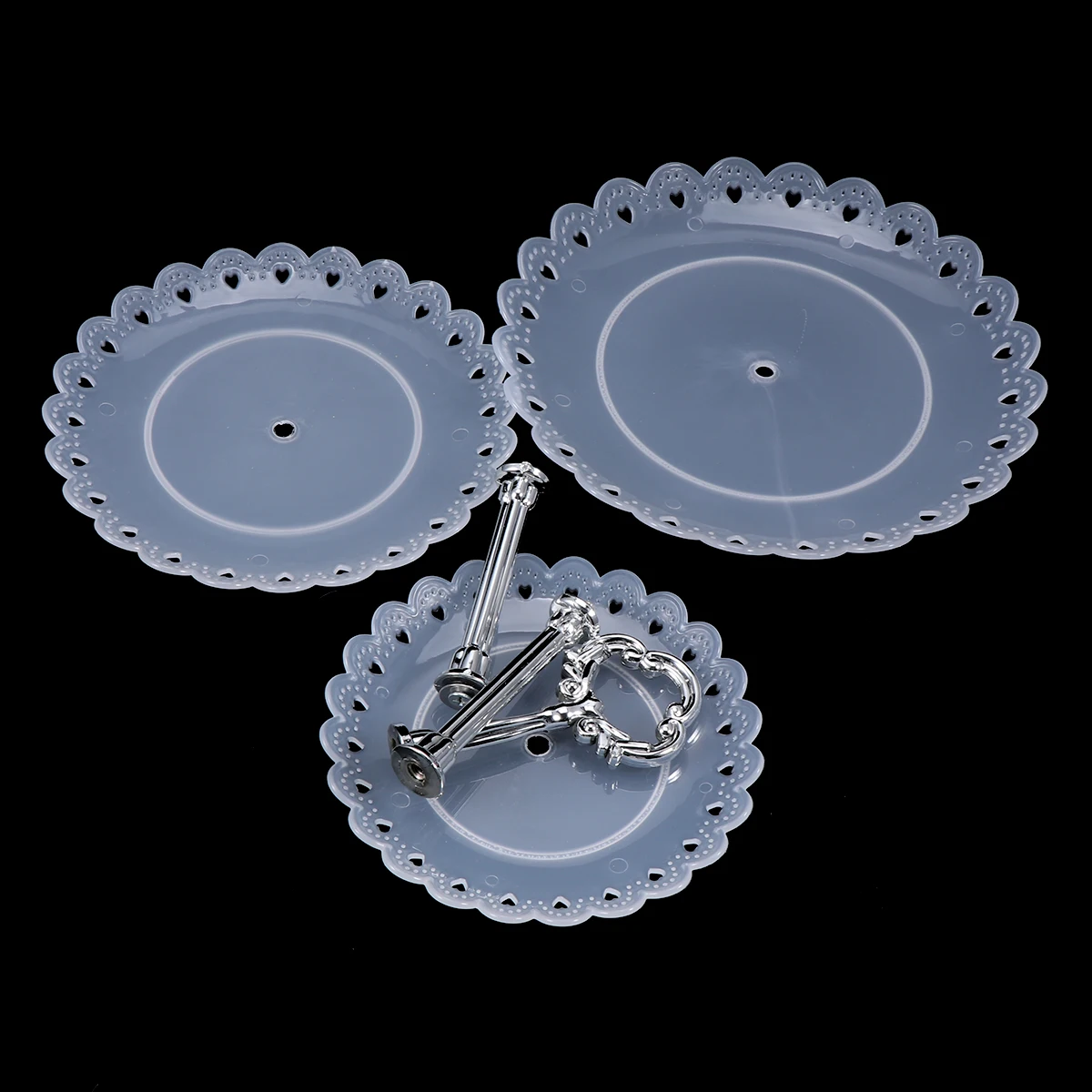 Cake Rack 3-Tier Dessert Stand European Style Multi-Layer Display For Wedding Party Fruit Dessert Transparent