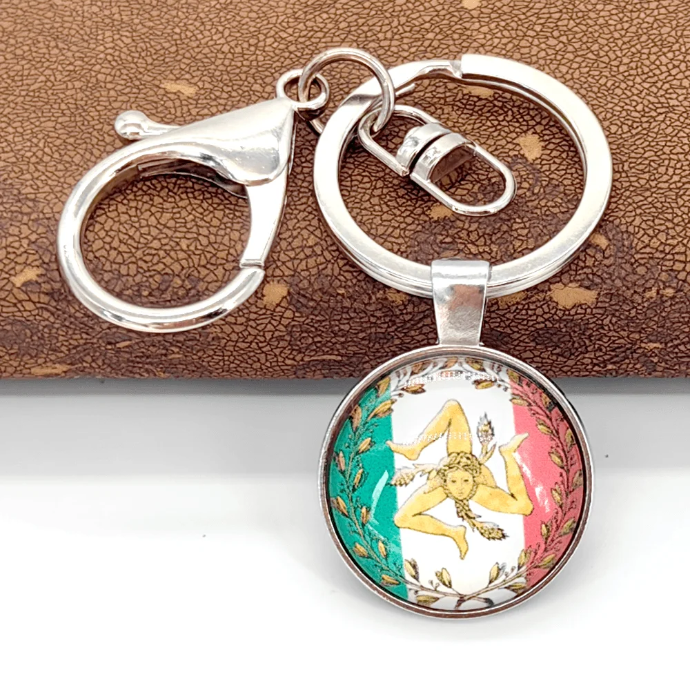 1Pc Sicilia Ethnic Keychain Backpack Keyring Souvenir Gifts