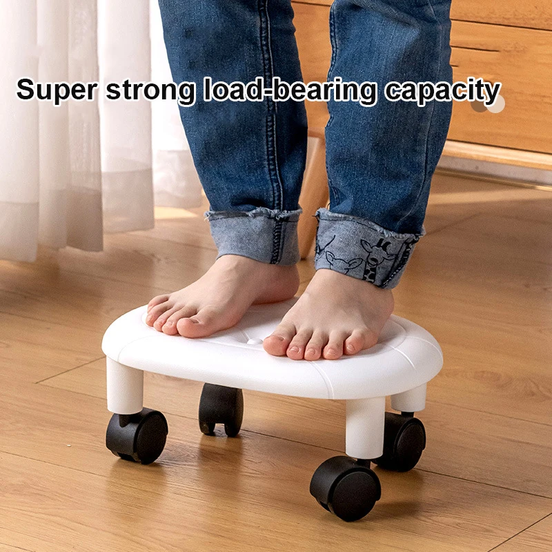 Universal Wheel Stool for Household Use Pulley Low Stool Seat with Wheels CHILDREN'S Multi-functional