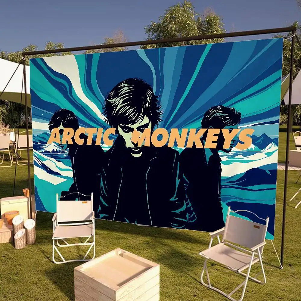 Band ARCTIC MONKEYS Cartoon Flag Art Science Fiction Room Home Decor Wall Hanging Home Decor Banner