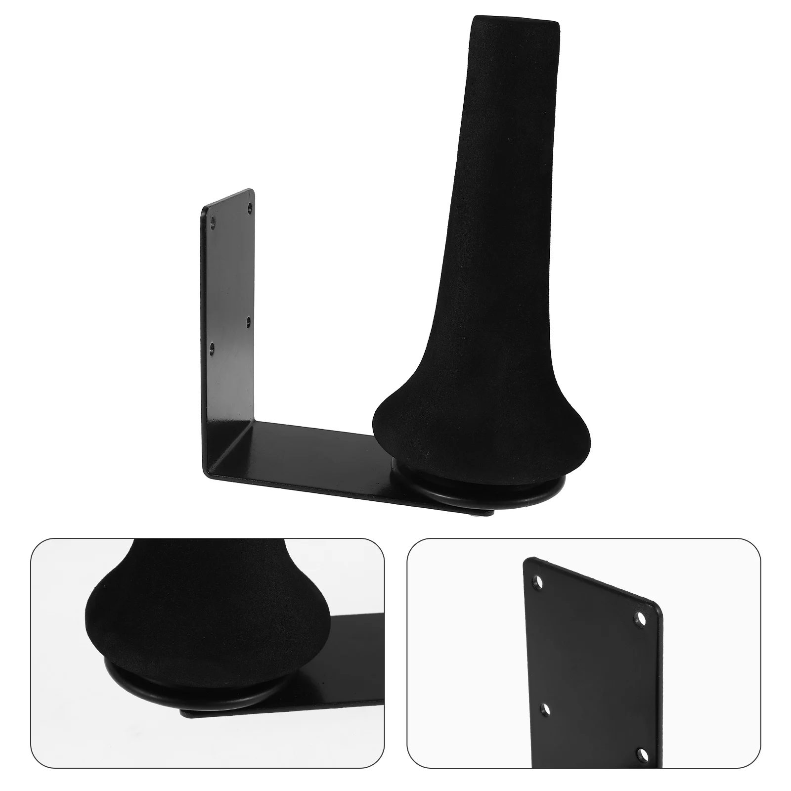 แซ็กโซโฟนขลุ่ย Clarinet อุปกรณ์เสริมผนังสีดําผู้ถือจอแสดงผลตรงท่อ Rack Storage Mount แขวนแบนขาตั้งเครื่องมือ