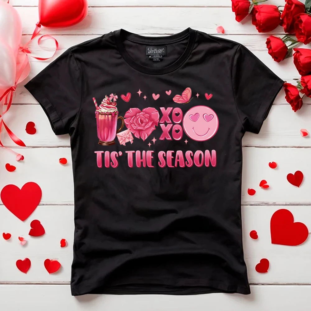 6 pieces/set of LOVE love pink Valentine's Day clothes DIY hot stamping stickers letter patterns heat transfer stickers