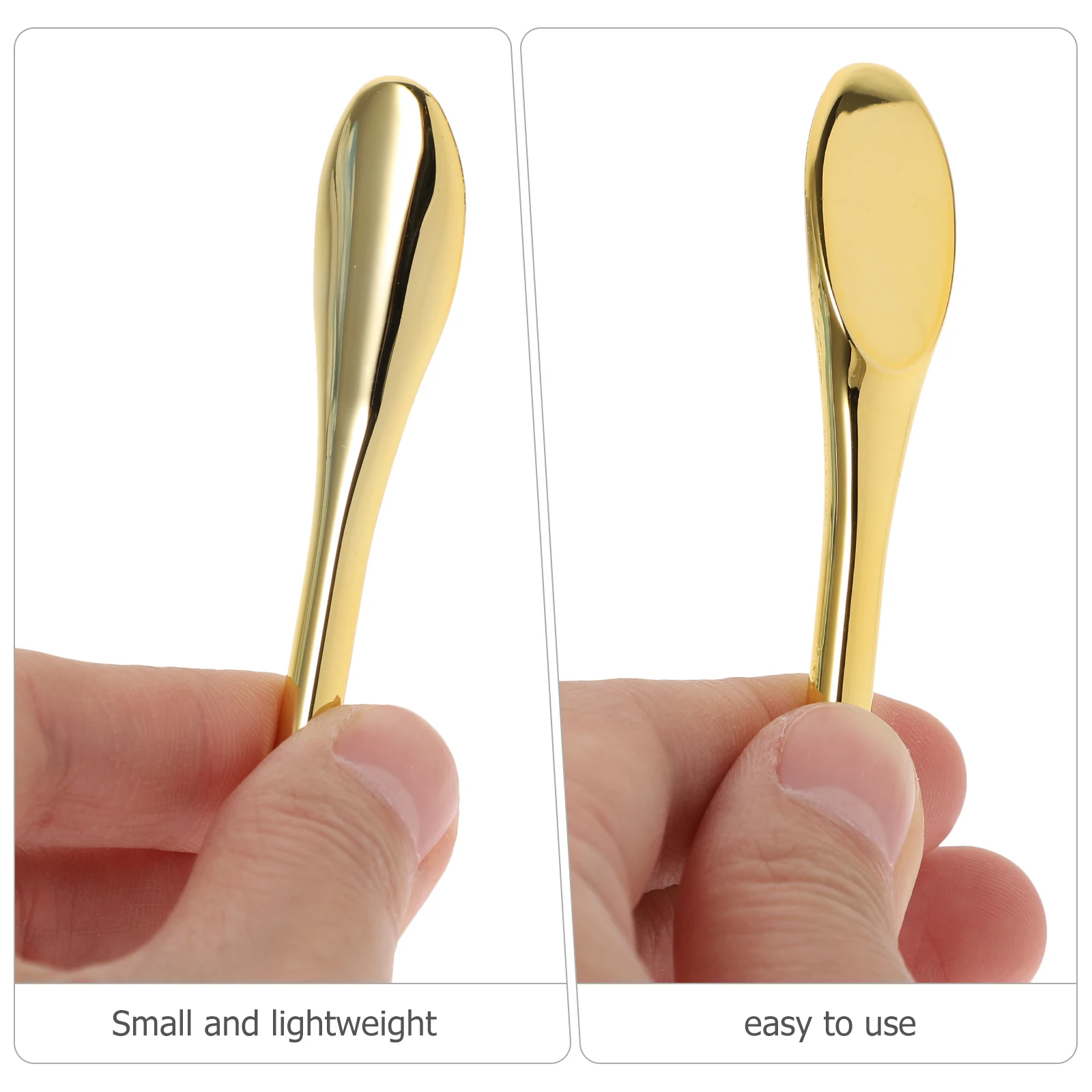 

6pcs Eye Cream Spoon Facial Scoop Makeup Massage Salon Massager Golden Durable Small Easy Promote Absorption