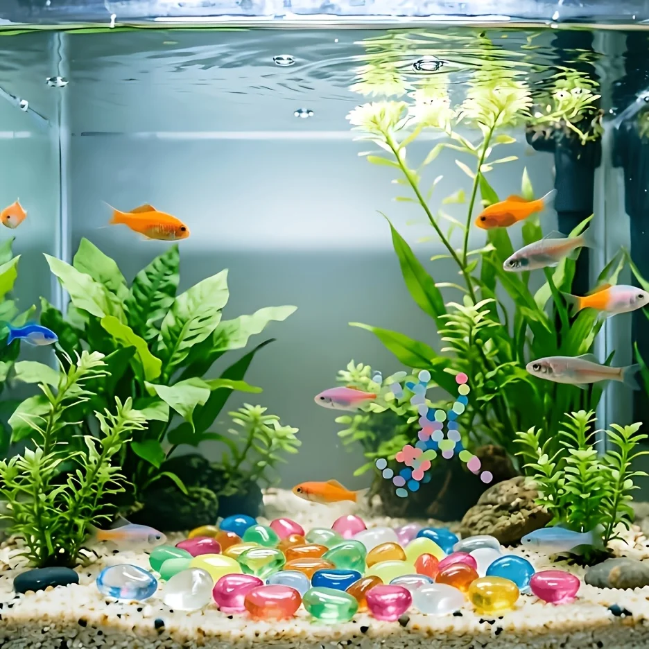 500 leuchtende Steine für DIY-Dekoration im Freien, Aquarium, Garten, Bonsai, Weg, Fischbecken, Topf, Party, Mini-Landschaft, langlebig – Detail 6