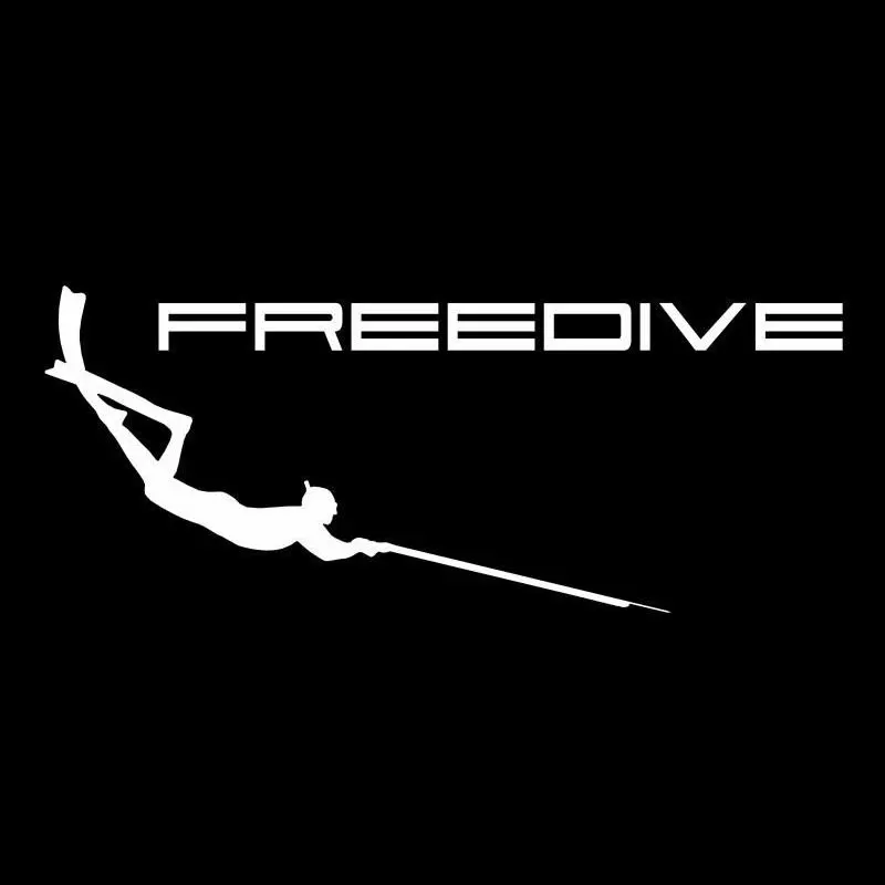 Car Sticker Spear Fishing Wetsuit Pneumatic Speargun Freediving Snorkel Auto Exterior Accessories Vinyl Decal,18*7.2cm