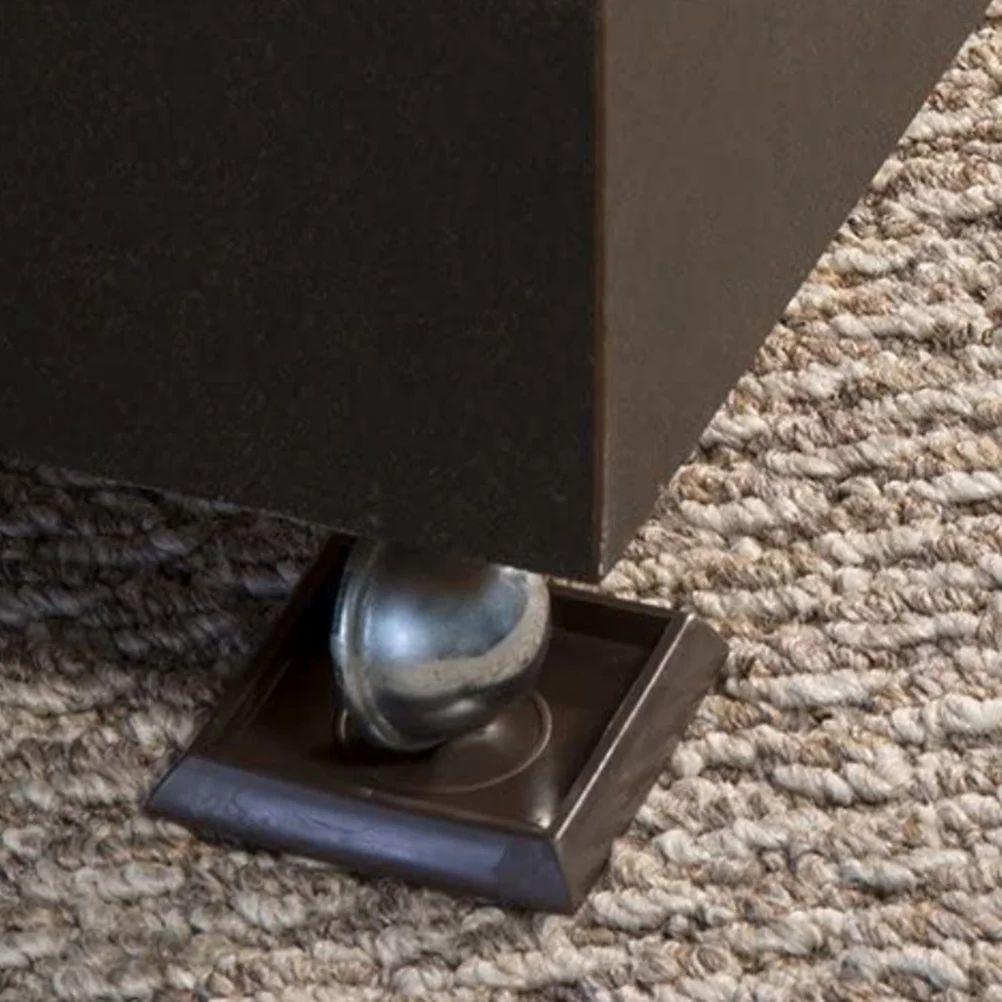 

8Pcs Square Furniture Caster Cups Premium Plastic Wheel Pads Furniture Stoppers Floor Protectors for Home Use Plastic Caster Cup