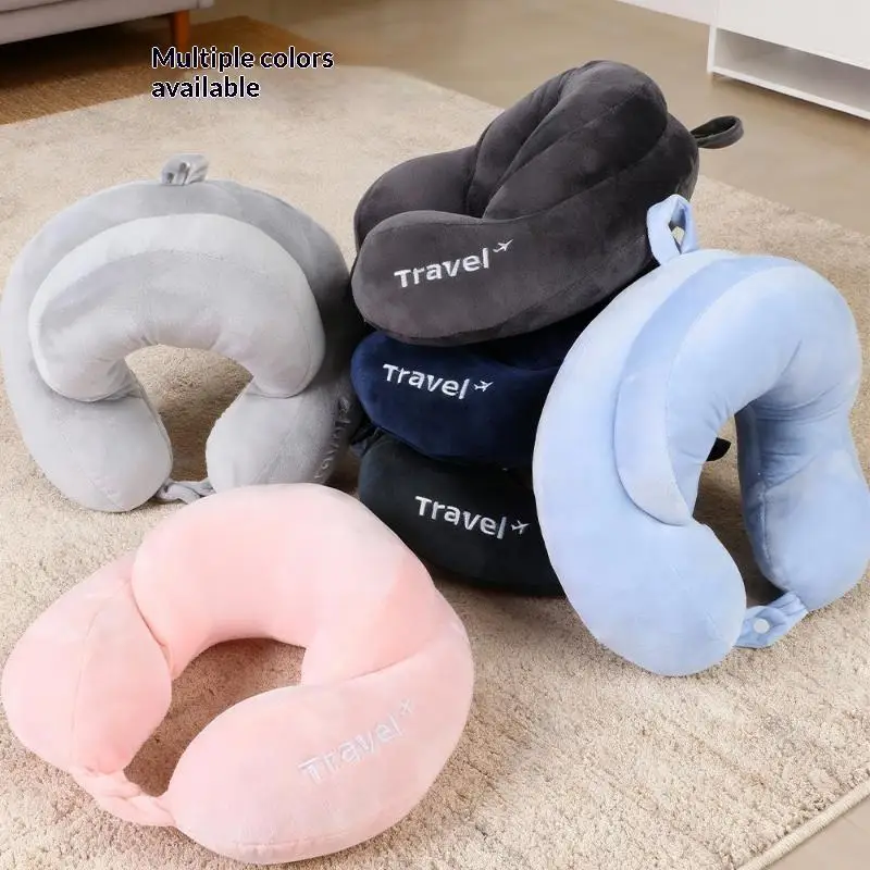 Memory Foam U Shaped Travel Pillow Neck Support Pillow Cervical Pillow for Airplane Car Travel Soft Breathable Neck Pillow - view 2