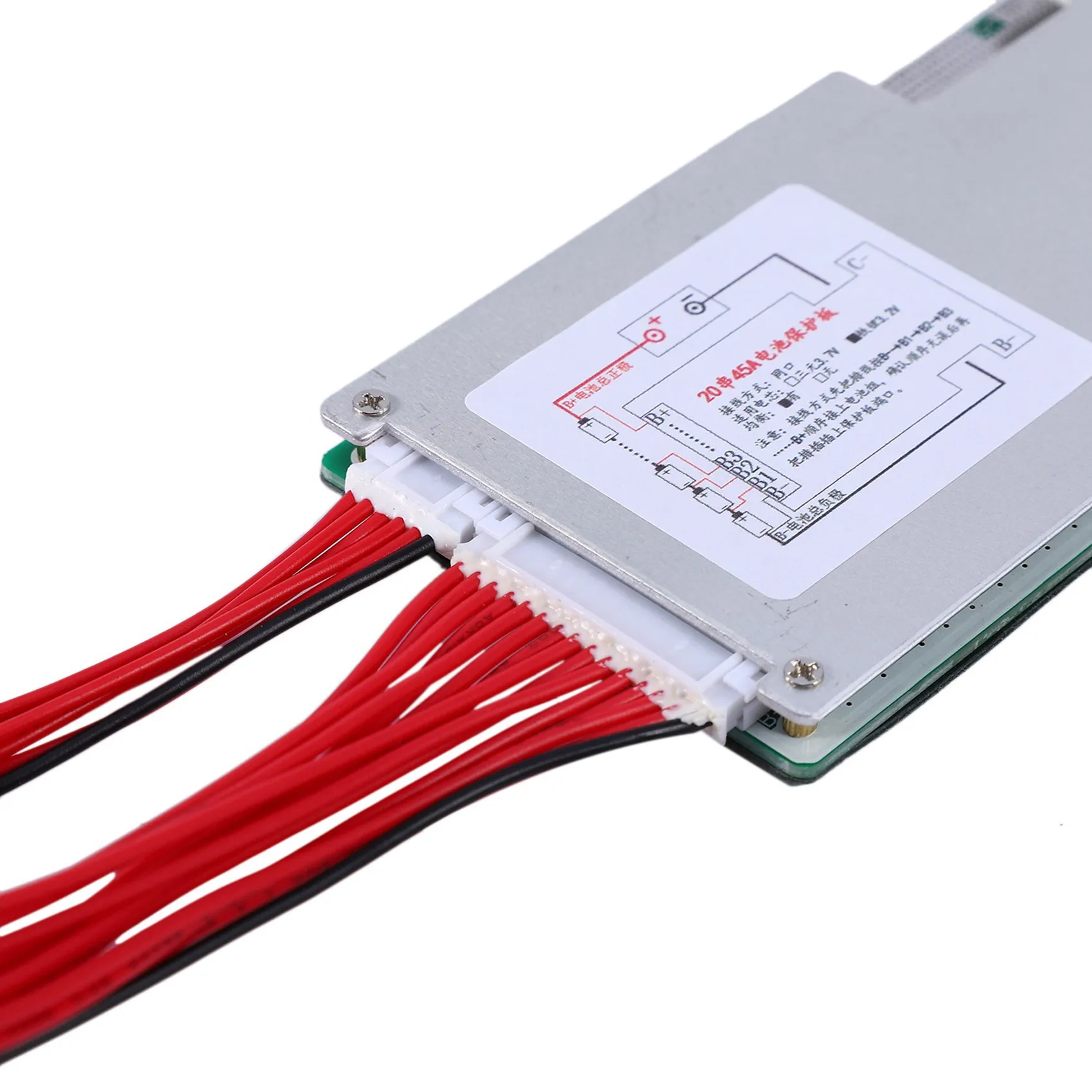 ABZZ-2X 20S 60V 45A Lifepo4 Battery Protection Board BMS PCB With Balance For Motorcycle E-Bike Scooter