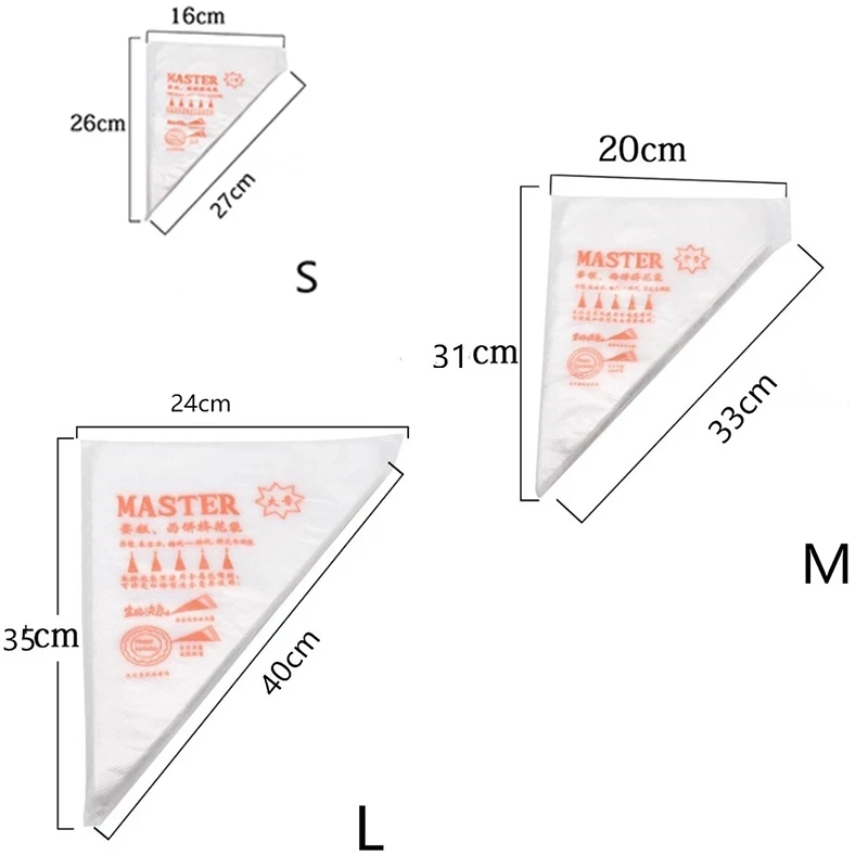 Sachet de glaçage pour poulet sans BPA, 10 pièces/ensemble, douilles spectaculaires, outils de décoration de gâteaux, 3 tailles 16cm/20cm/24cm