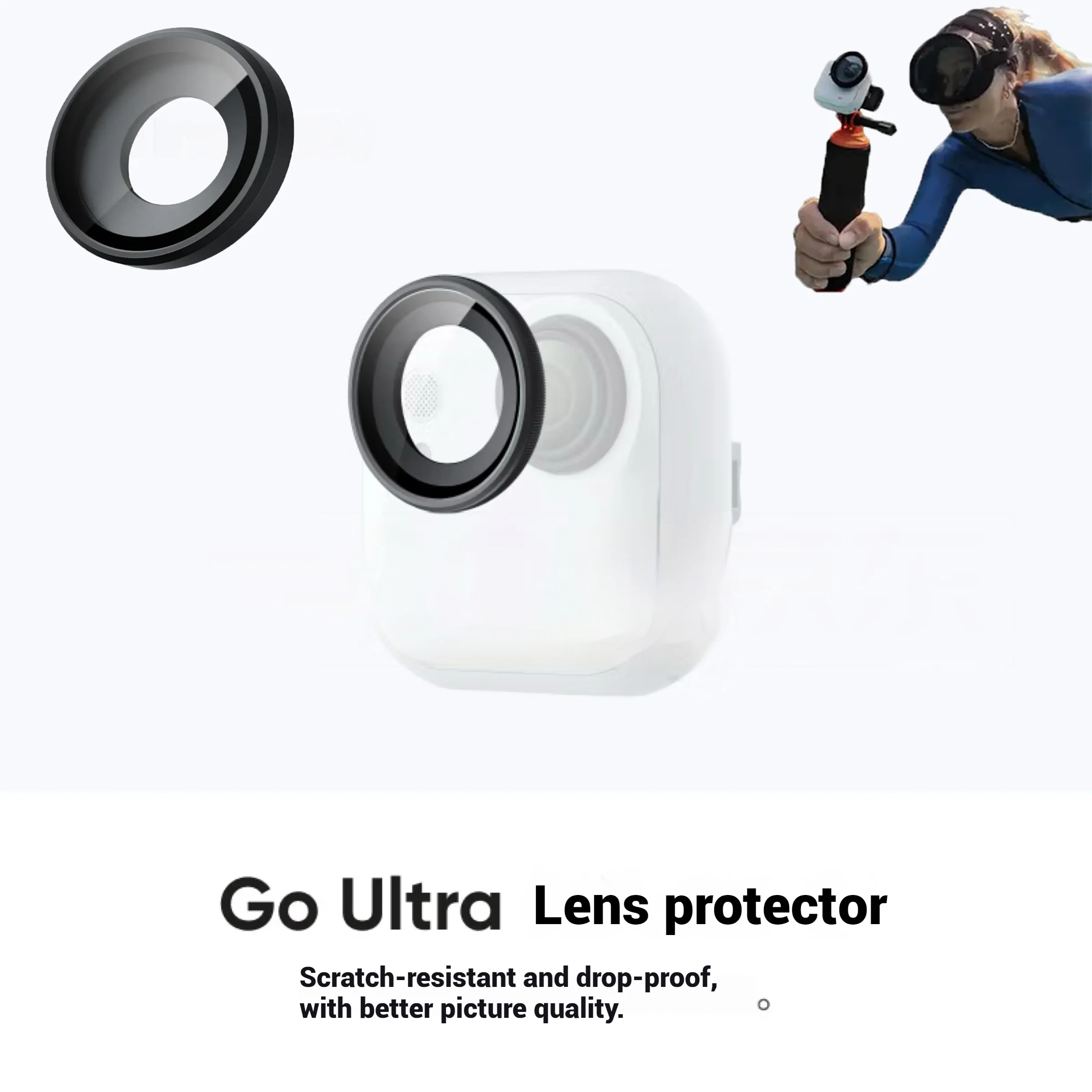 

For Insta360 GO Ultra Lens Guard Protector Waterproof Anti-Fog Protective Glass - Camera Accessory for Insta360 Go Ultra