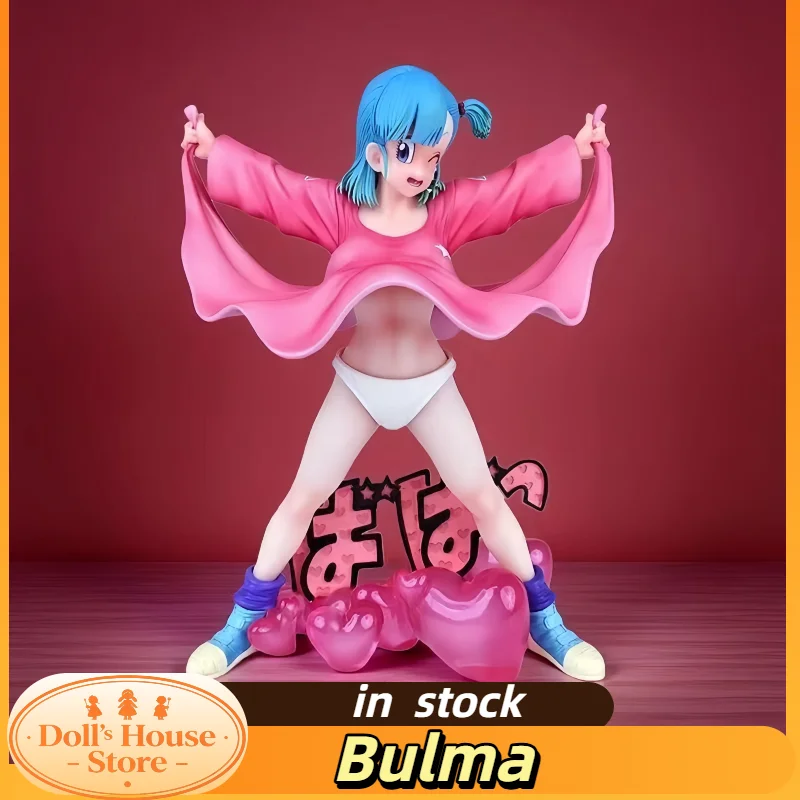 Figura de Ação Bulma de Dragon Ball Z, Escala 1/8, Modelo Bulma com Saia Levantada, Estátua de Menina Bonita, Brinquedo de Coleção, Presente.
