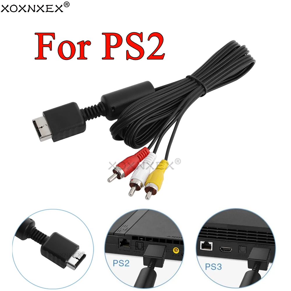 Multi Component Games Audio Video AV Cable to RCA For SONY PS2 PS3 SYSTEM Cable Console TV Game Computer Accessories