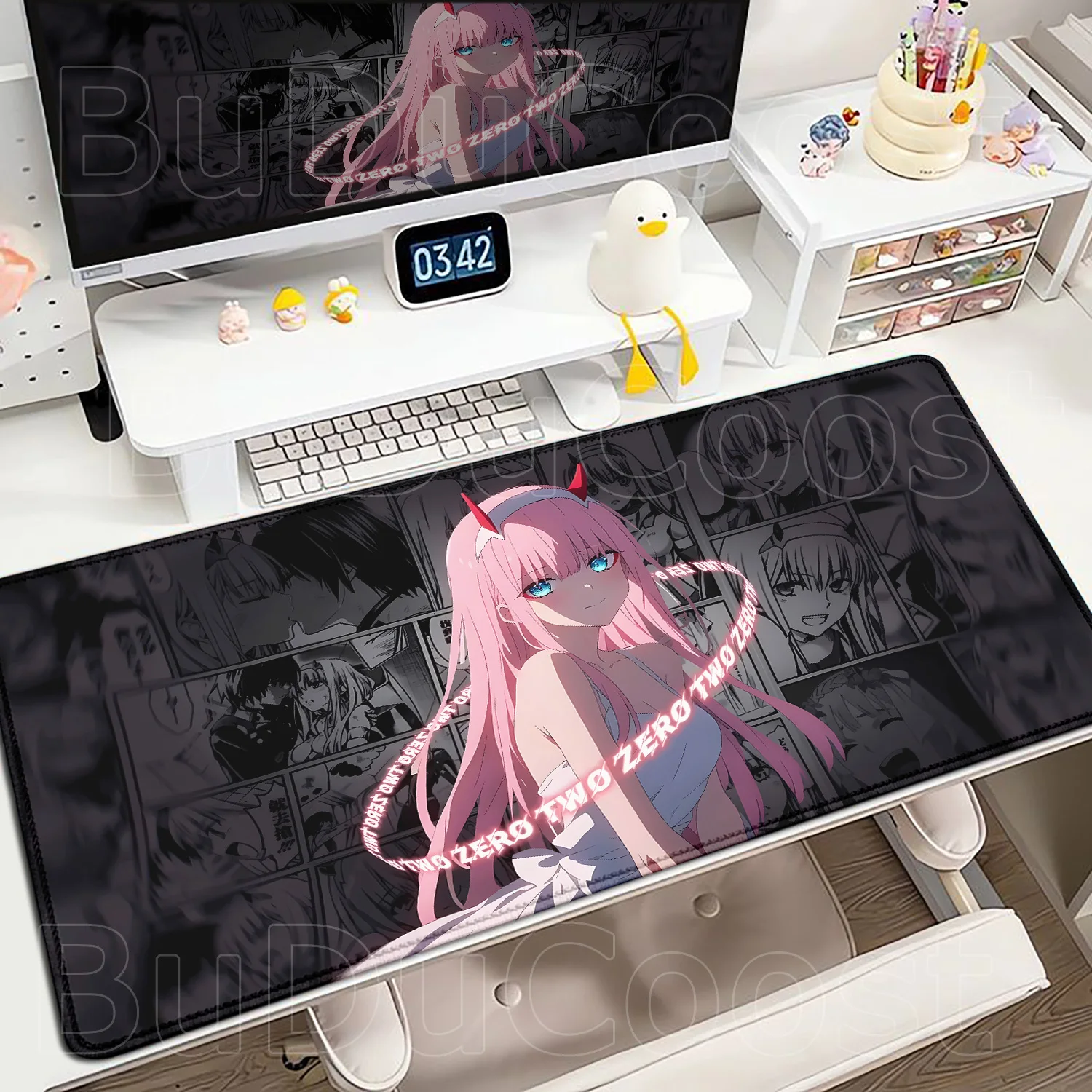 New Pretty Wallpaper Anime Girl 02 Mousepad Non-slip Computer Game Desk Mat Accessories Zero Two Darling in The FranXX Table Pad