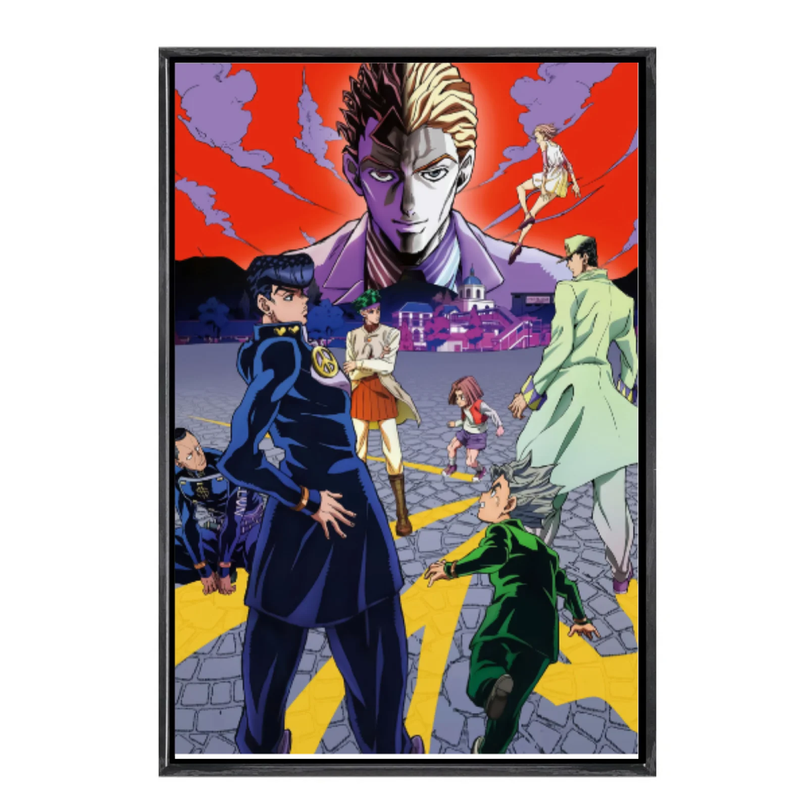 

Japanese Manga Jojo's Bizarre Adventure Multi-Size Canvas Poster Double Framed Wall Art Home Decor Home Decor