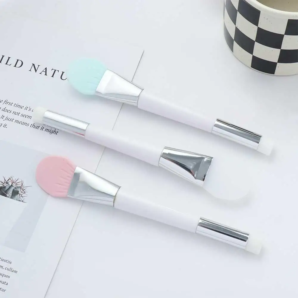 Silicone Beauty Skin Care Tools 3 Colors Makeup Applicator Double Head Mask Brush Facial Makeup Brush Facial Mud Stirring Stick