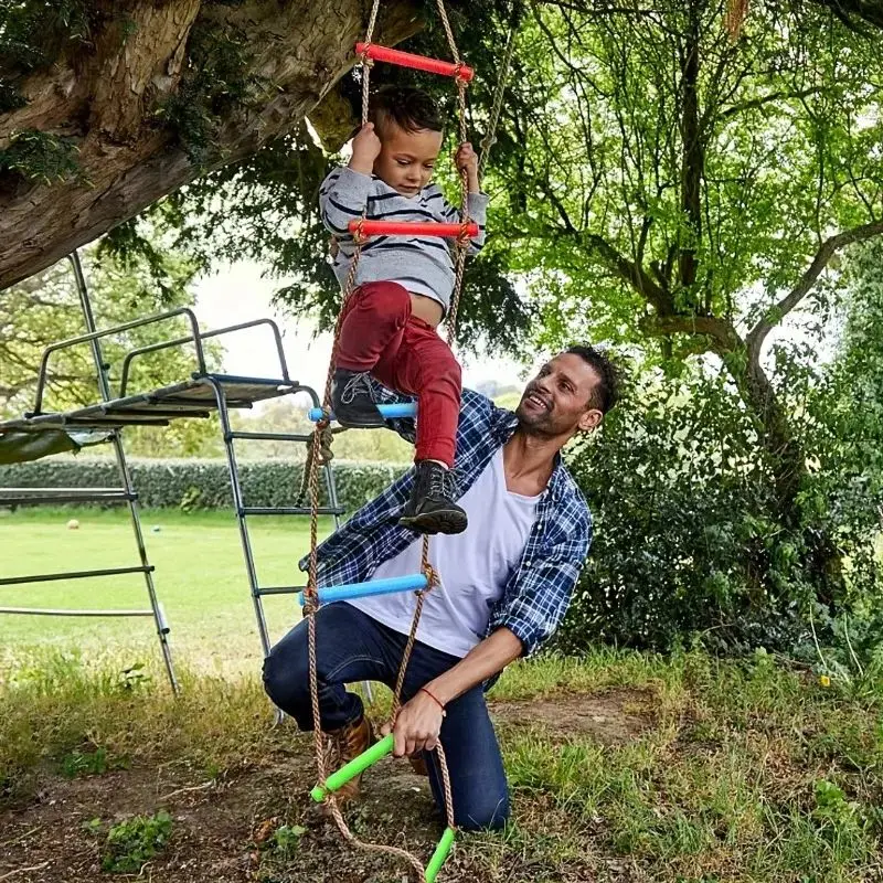 Kinderklim Kindertouwladder Schommel, Buitenspel Speelgoed 5e verdieping Ladder Speeltuin Binnen Klimspeelgoed voor kinderen
