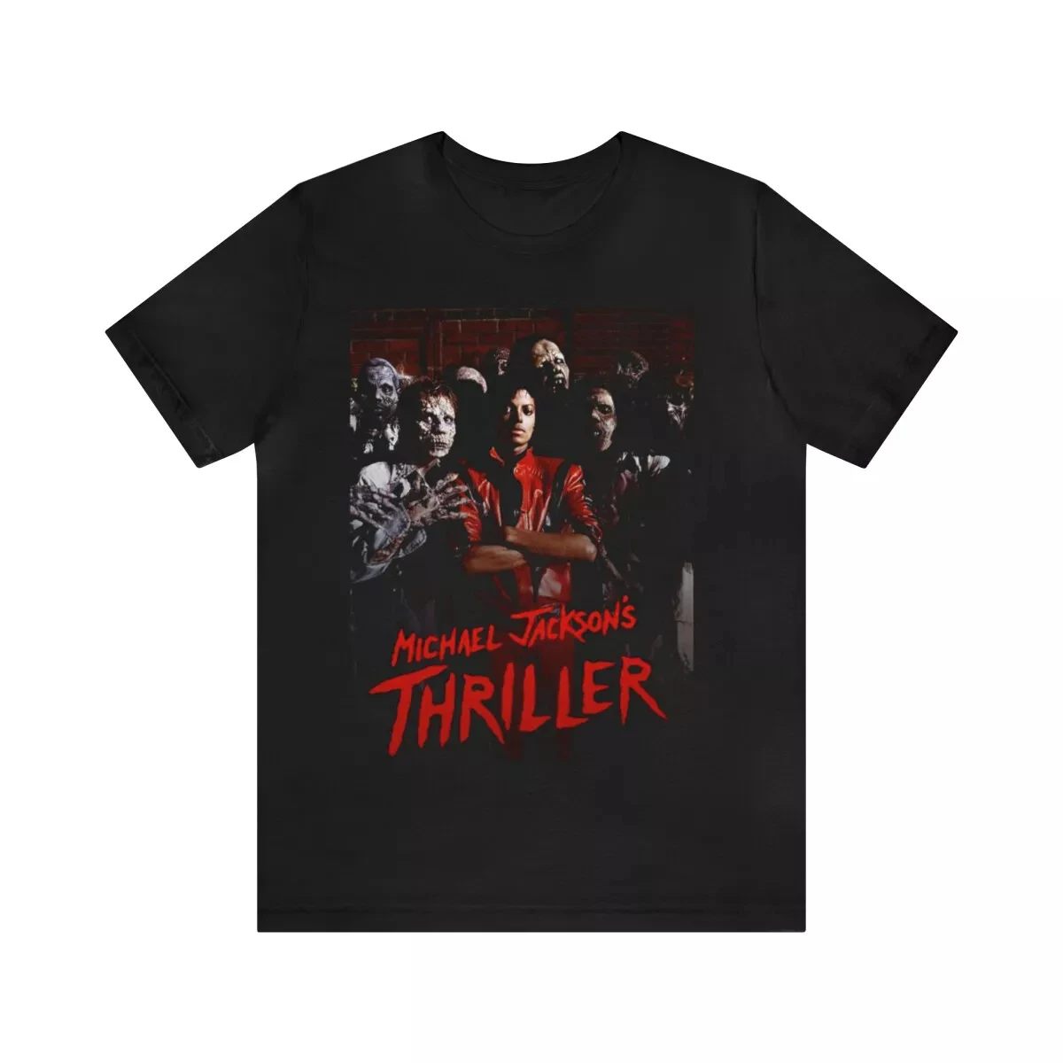 Gothic Horror Thriller Michael Jackson T-Shirt Soft Cotton Crew Neck Short Sleeve Pop Culture Harajuku Casual Graphic Loose Tee