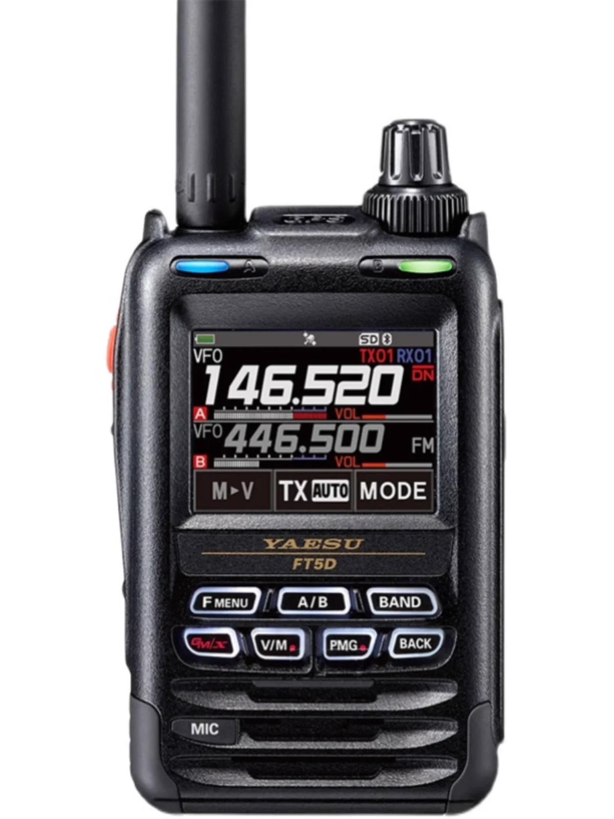 Yaesu Original New FT5D HAM Walkie Talkie C4FM/FDMA Digital Analog FM Transceiver Color Screen Touch GPS Location APRS Recording