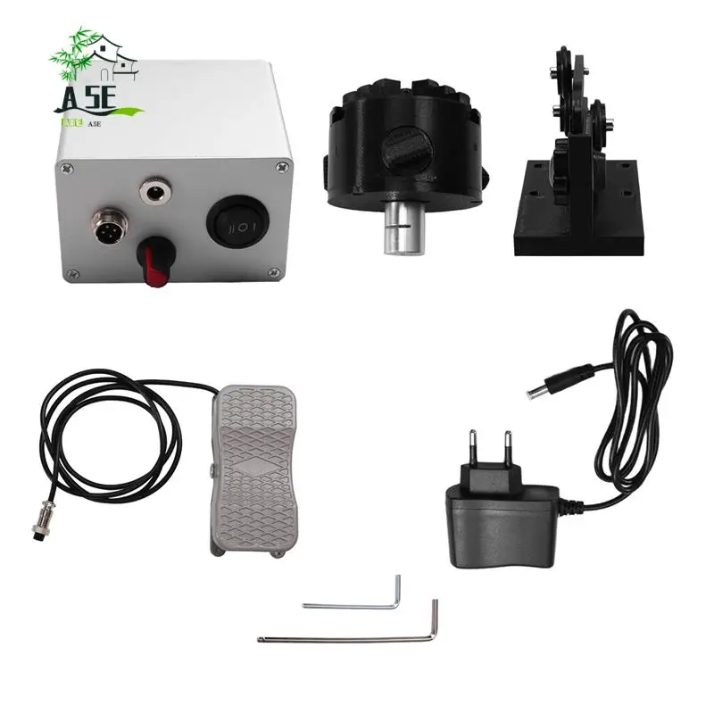 

A05E-Electric Fishing Rod Repair Kits DIY Fishing Rod Modification Accessories With Pedal Rotating Gluing Machine EU Plug