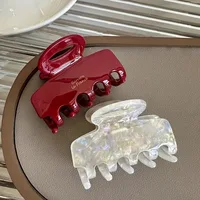 Fashon Acetate Hair Claw Clip Red Hair Crabs for Women Tie Up Vintage Style Hair Accessories for Women Заколка Зажим - Image 3