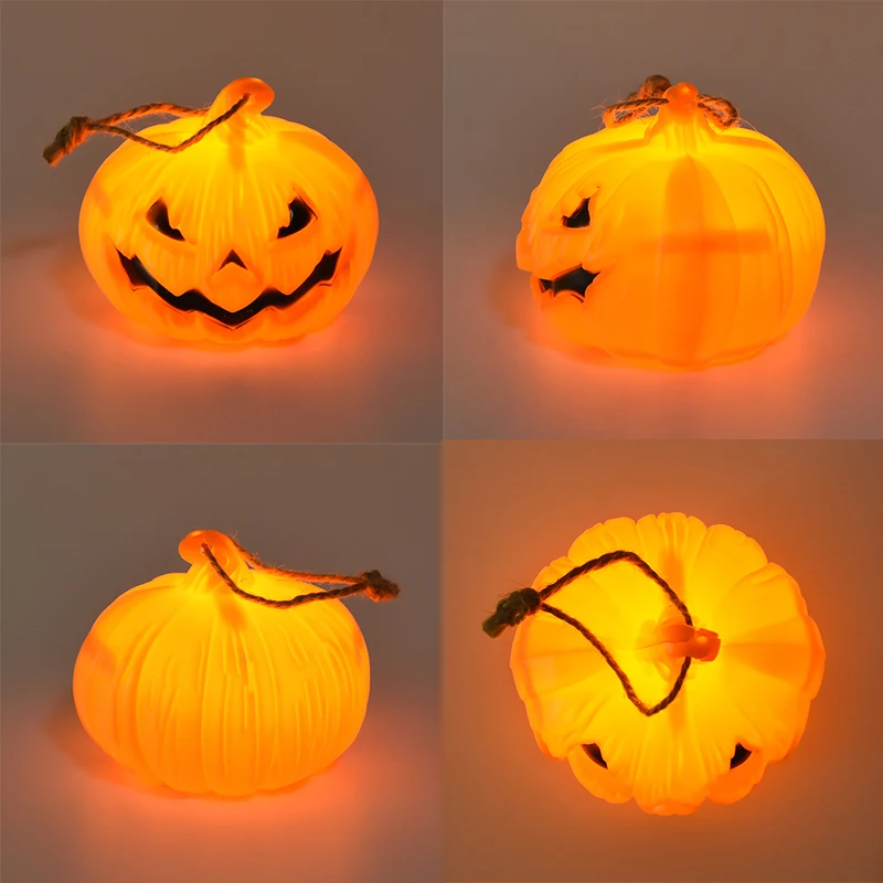 

LED Light Pumpkin Lantern for Halloween Party Home Decoration Kids Trick Or Treat Bag Gift Haunted House Ghost Horror Props