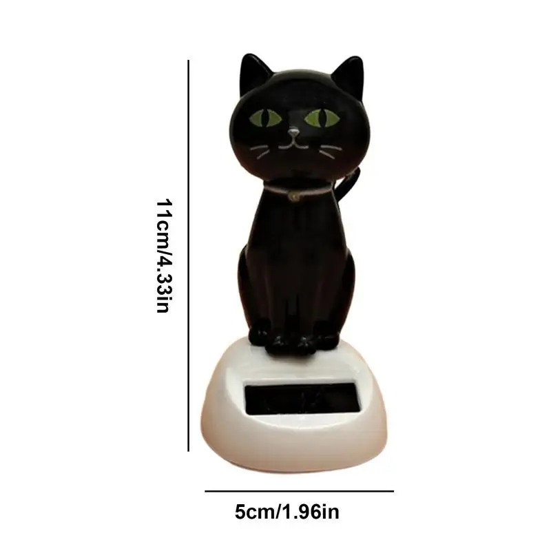 Solar Powered swing doll Toy Cute Cartoon Cat Shaking Head Doll Auto Interior Dashboard Decor Car Ornament Doll Accessories