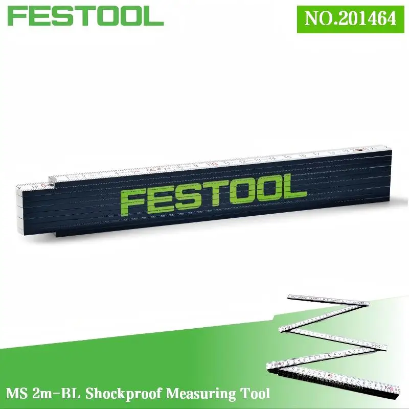 

Складная линейка Festool 201464 MS-2M-FT1, 2 м, высокоточная, ударопрочная, измерительный инструмент для дома и стройплощадки