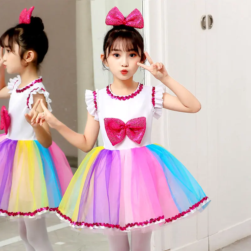 Costume de Jazz pour filles, Costume de danse sur scène pour filles, Costume de danse Hip Hop, vêtements de spectacle sur scène de Ballet, vêtements de spectacle pour enfants