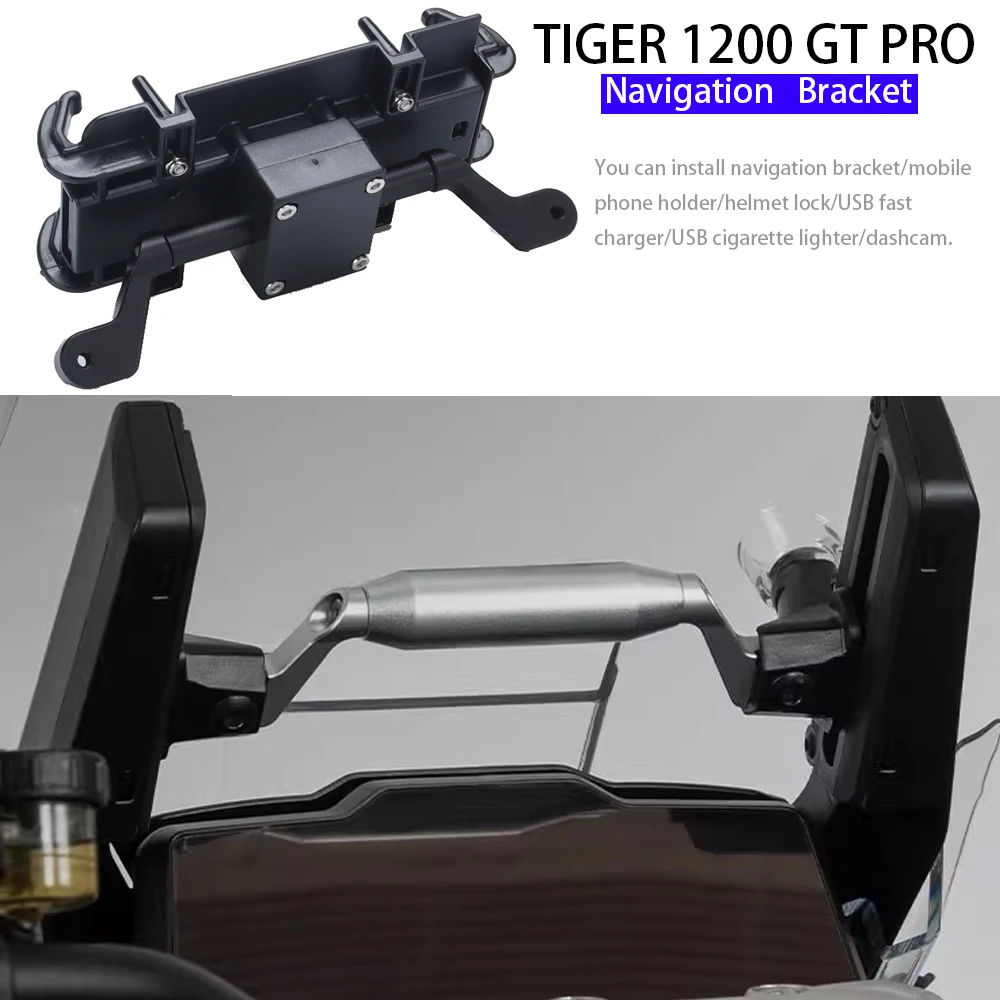 

For TIGER 1200 TIGER1200 Tiger 1200 Tiger1200 GT PRO 2023- Navigation Stand Holder Phone Mobile Phone GPS Bar Bracket Support