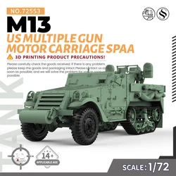 SSMODEL SS72553 1/72 Military Model Kit US Multiple Gun Motor Carriage M13 SPAA