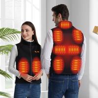 Heating Vest Electric Warm Vest 9 Heating Zones USB Charging Heating Vest For Men Women Smart Electric Lightweight Heated Jacket