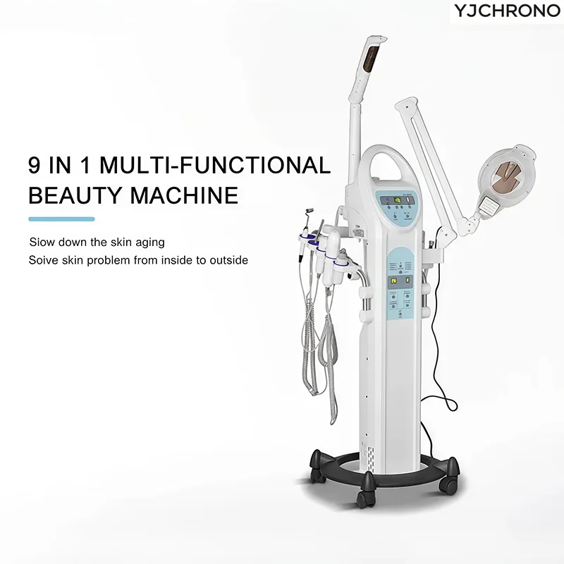 

9in1 Multi-functional Beauty Insteument Multifunction Korean Beauty Machine with Facial Steamer Wholesalers H5050 Massage Device