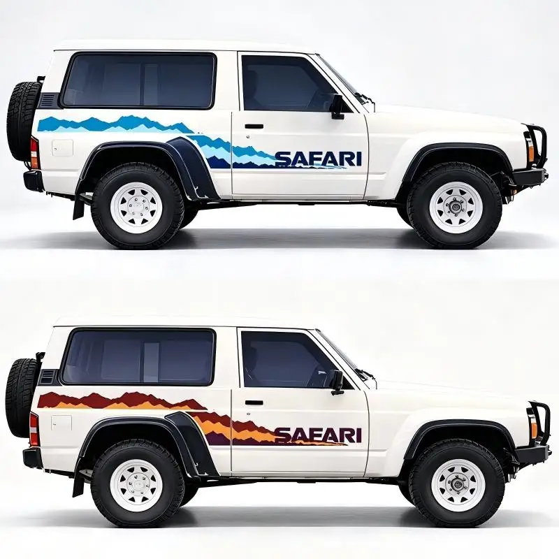 Car Sticker Decal For Nissan Patrol Y60 Side Body Stripes Decals Personalized Auto Modification Exterior Decorative Vinyl Wrap