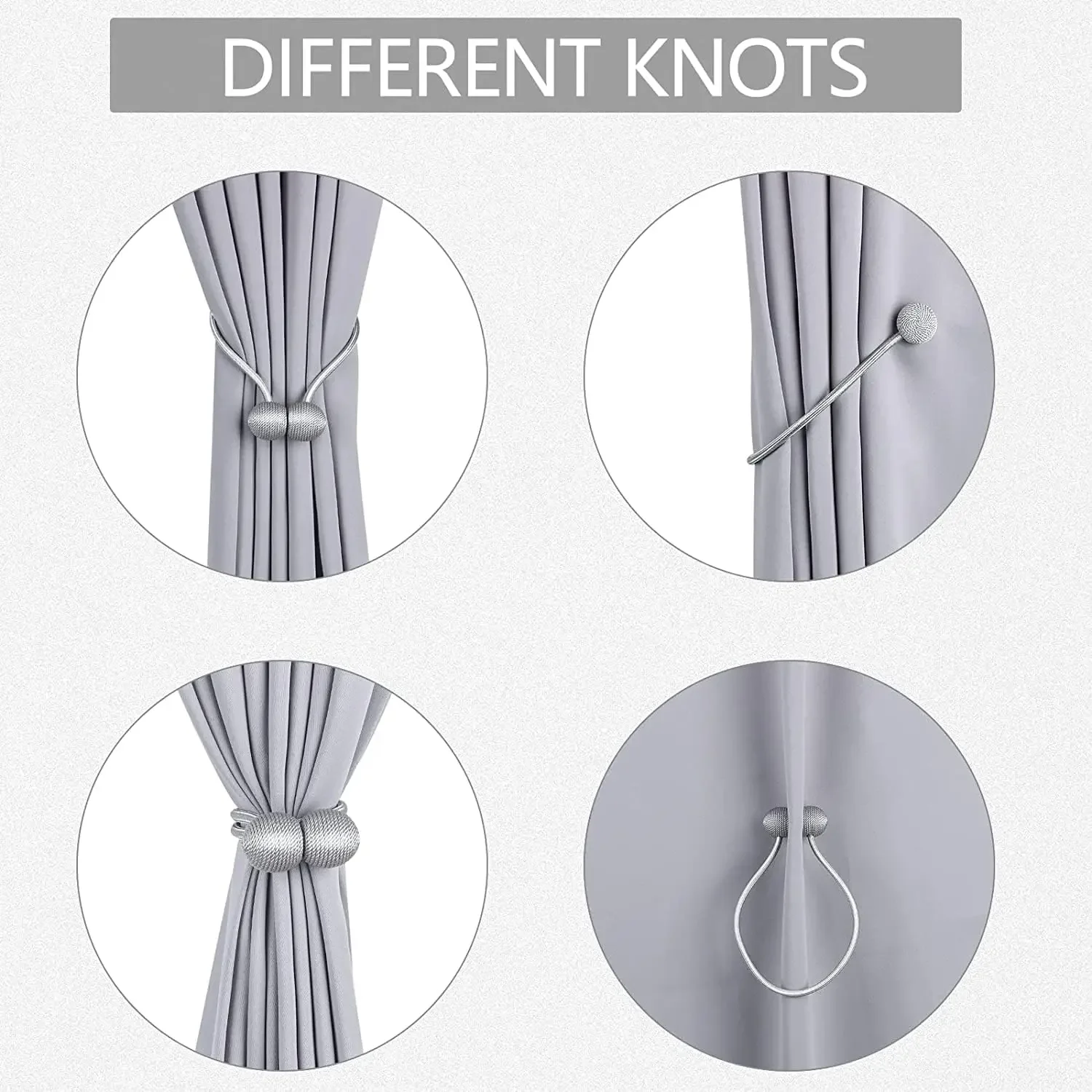 2PCS Strong Magnetic Tie Band คุณภาพสูงคลิปผ้าม่านหัวเข็มขัดตกแต่งบ้านผ้าม่านโพลีเอสเตอร์อุปกรณ์เสริม