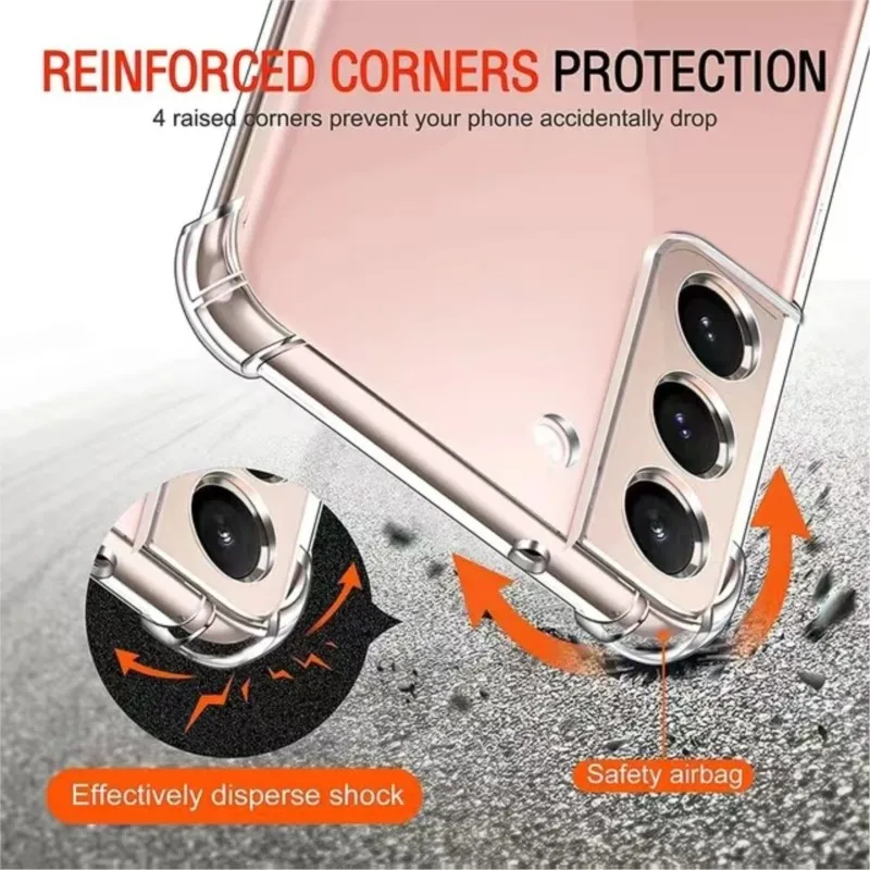 Shockproof Phone Case for Samsung Galaxy A25 A35 A55 A15 A54 A34 A14 5G A24 4G A05S A73 A53 A33 A23 A13 Transparent Back Cover image 5