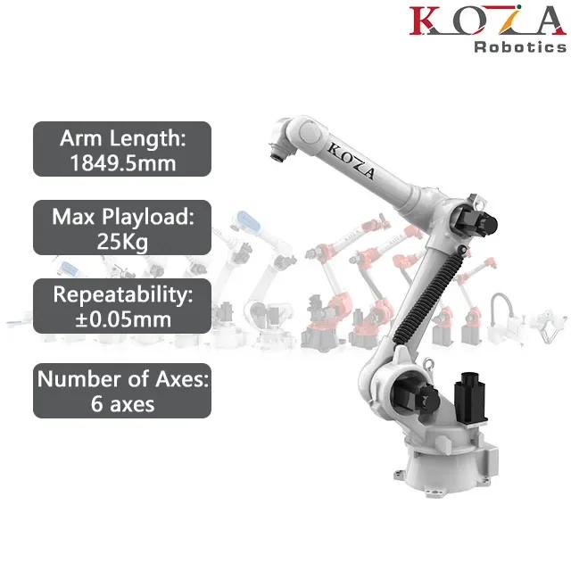 KOZA 6 axis double rotation robot handling automation industrial robotic arm bathroom hardware processing welding robot
