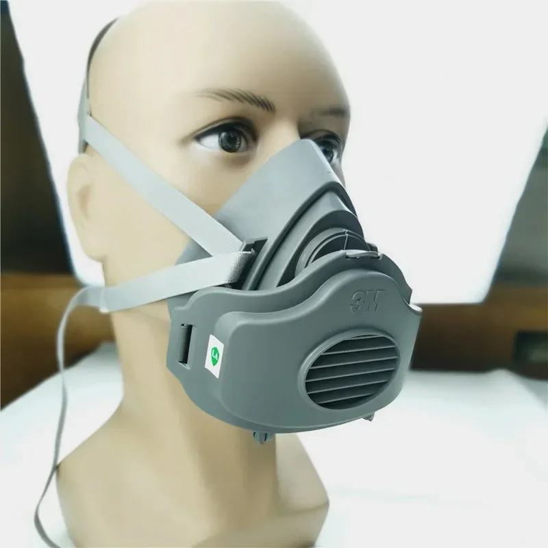 3M 3200 Mask+10Pcs 3M 3701 Filter Gas Mask Prevent Dust Suitable For Industrial Truction Dust Pollen Haze