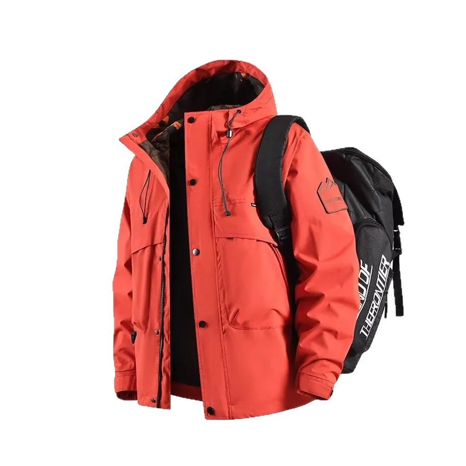 

New Fashion Hooded Jacket, Street Men's and Women's Sports Workwear Jacket, Outdoor Casual Loose Zipper Windproof Jacket