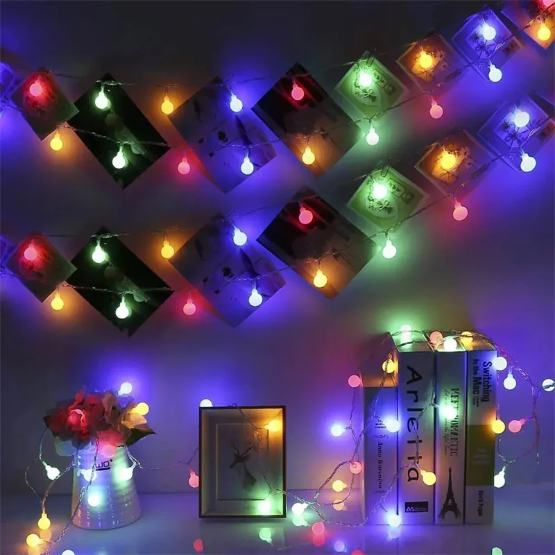 

20M 160LED Ball Fairy String Lights 3A Battery Operated Wedding Christmas Outdoor Garland Waterproof Decoration Lamps