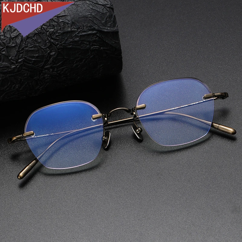 

Ultralight Pure Titanium Glasses Frame for Men Women New Rimless Prescription Square Eyeglasses Frameless Myopia Optical Eyewear