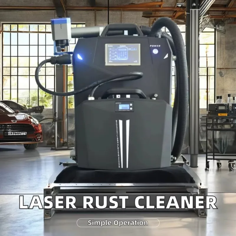 Rucksack 100 W 200 W 300 W JPT Pulse Mode Laser Reinigungsmaschine für Holzfarbe Staub Re-Moval Laser Holz Reinigungsmaschine