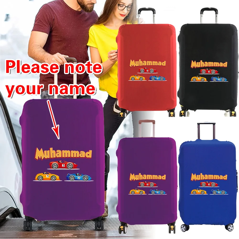 Personalized Customized Name Trolley Box Cover Travel Accessories Fashion 18-32inch Elastic Luggage Cover Protector Washable