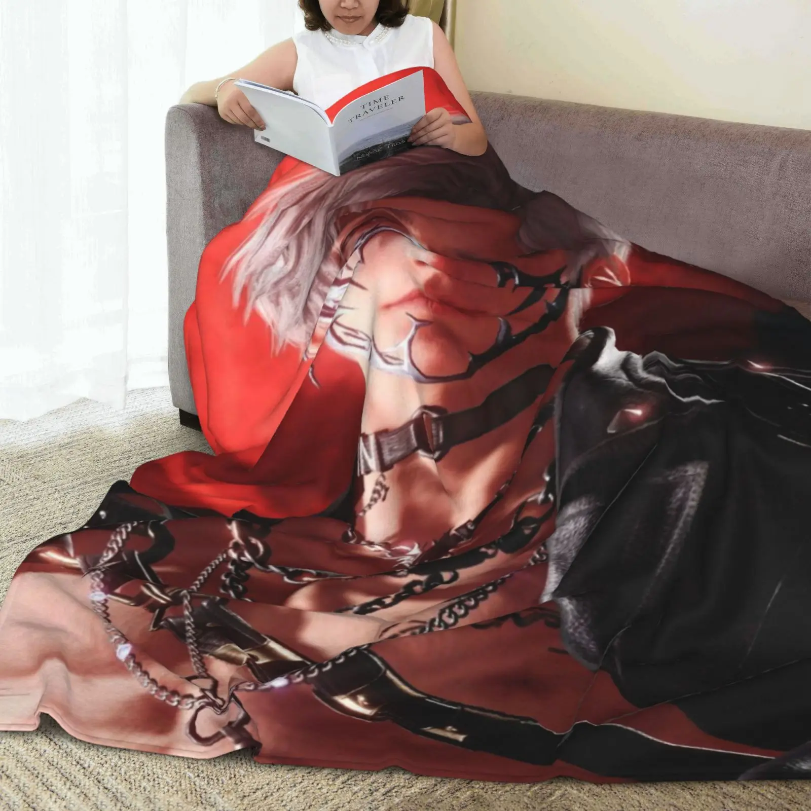 لعبة عاشق الفانيلا بطانية للأريكة أريكة السرير، الحب والمساحة العميقة سيلوس بطانية دافئة خفيفة الوزن لغرفة المعيشة، القيلولة، جميع المواسم #4