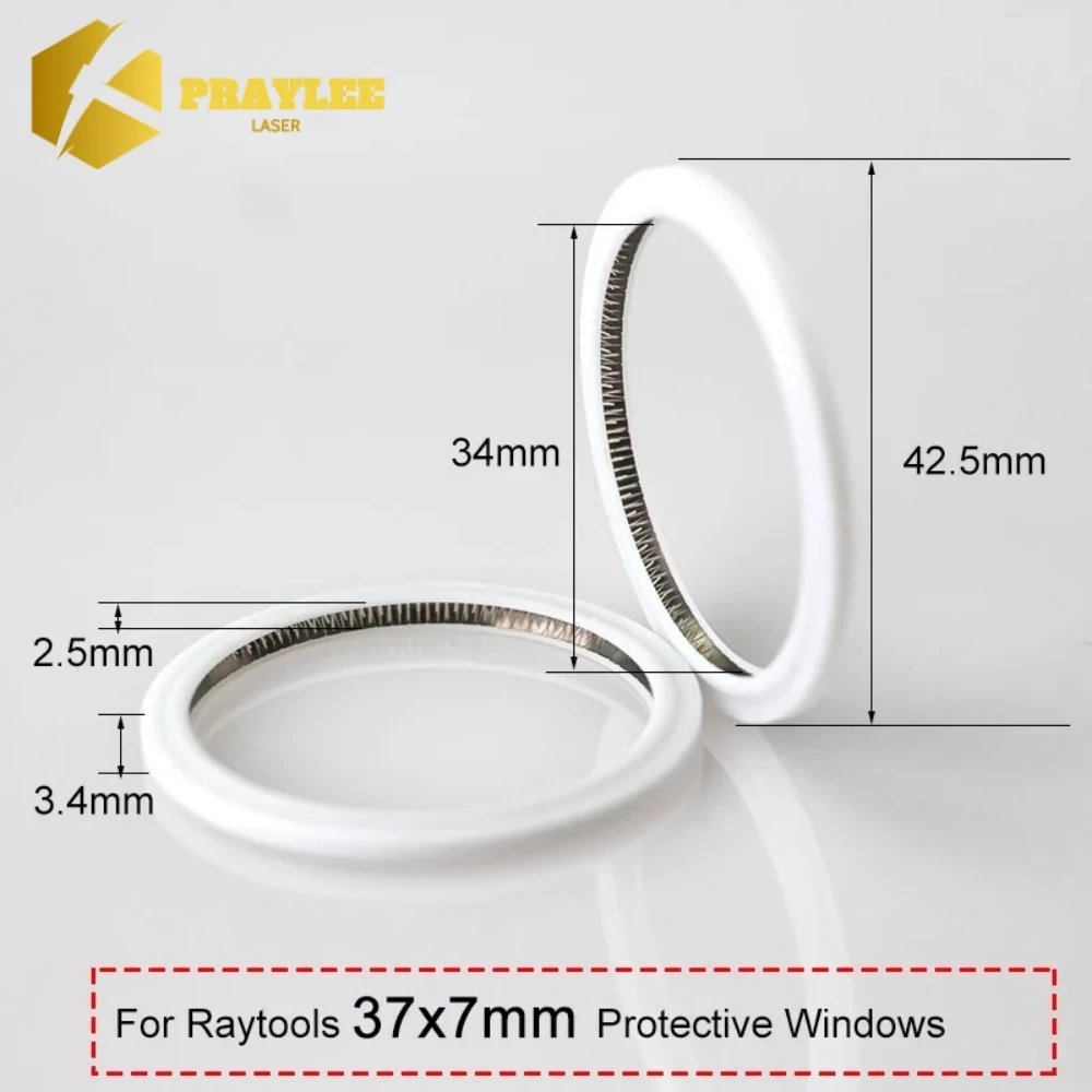 Praylee Originele Raytools Afdichtring Voor Laserbeschermende Raamlens Voor 27.9*4.1/24.9*1.5/37*7Mm Fiber Laserkop