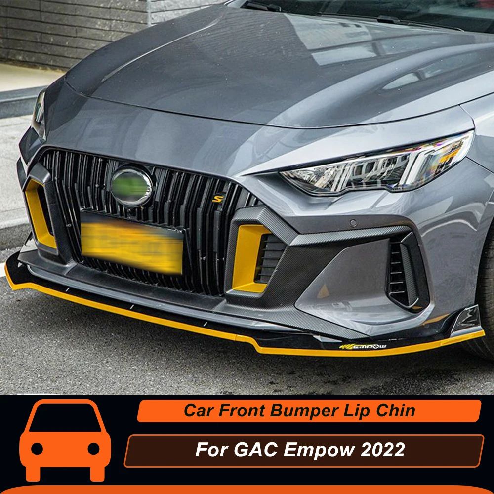 For GAC Empow 2022 Car Front Bumper Under chin Lip Splitter Spoiler Guard And Car Rear Trunk Lid Spoiler Wings Tail Accessories