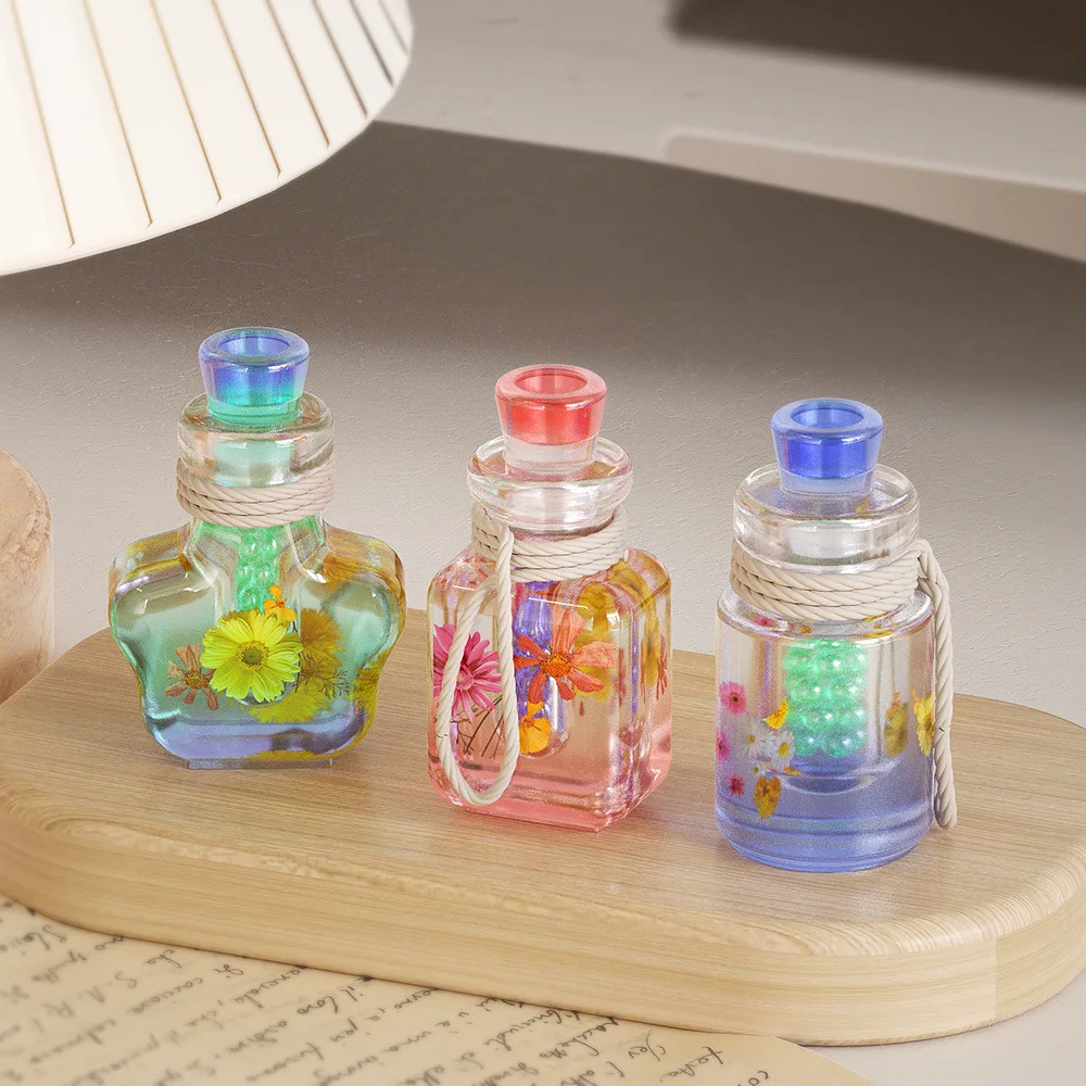 Little Night Lamp Resin Silicone Mold DIY Wishing Bottle Flowing Sand Bottle Crystal Epoxy Resin Mold Home Decoration Storage